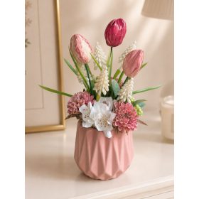 Asztaldísz kerámia tulipánnal