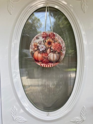 Őszi kopogtató vintage stílusú, 25 cm