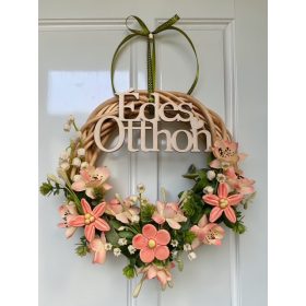 Ajtódísz kerámia virágokkal - BARACK, 20 cm