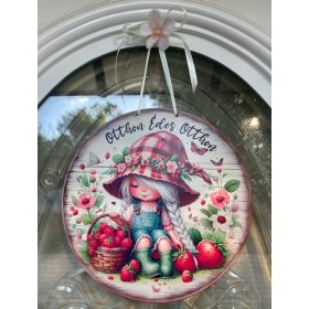 Nyomtatott ajtódísz - epres