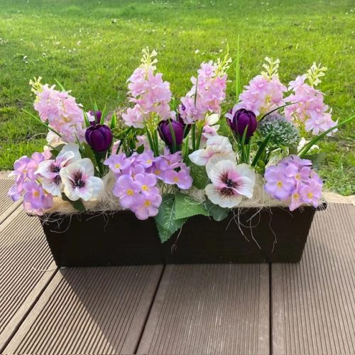BETÉT02.Tavaszi virágláda betét - lila