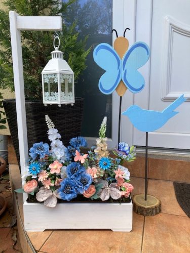 Kerámia virágos betét BÚZAVIRÁGOKKAL