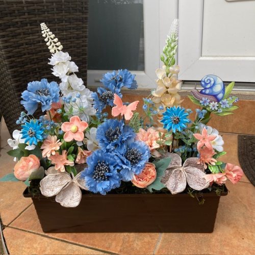 Kerámia virágos betét BÚZAVIRÁGOKKAL