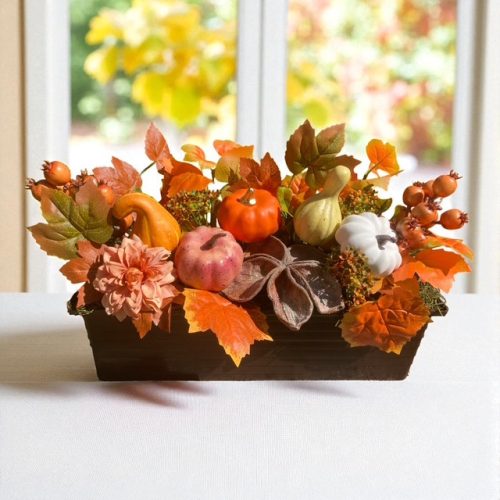 BETÉT56. "Csupa Tök" Őszi virágláda betét, 40 cm-es