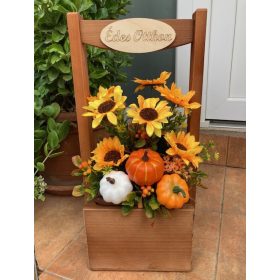 BETÉT64.Őszi virágláda betét napraforgóval