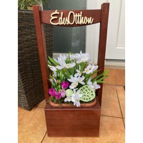 Tavaszi virágláda betét hóvirággal