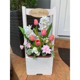 Tavaszi virágláda betét tulipánnal, jácinttal
