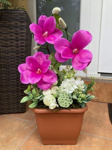 Tavaszi virágláda betét MAGNÓLIÁVAL - pink