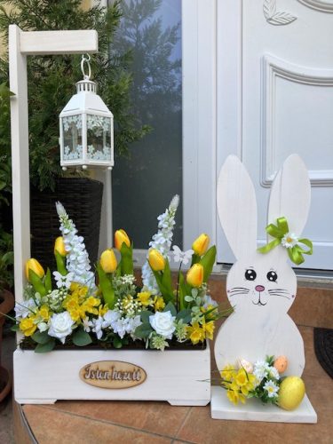 Tavaszi virágláda betét sárga tulipánokkal 