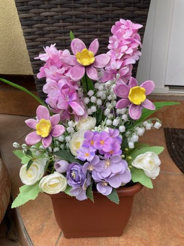 LILA MAGNÓLIÁK - kerámia virágos betét