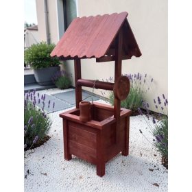 Fa kerekes kút 85 cm - vöröses barna
