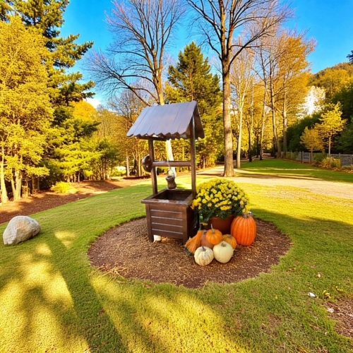 Fa kerekes kút 90 cm  - sötét barna