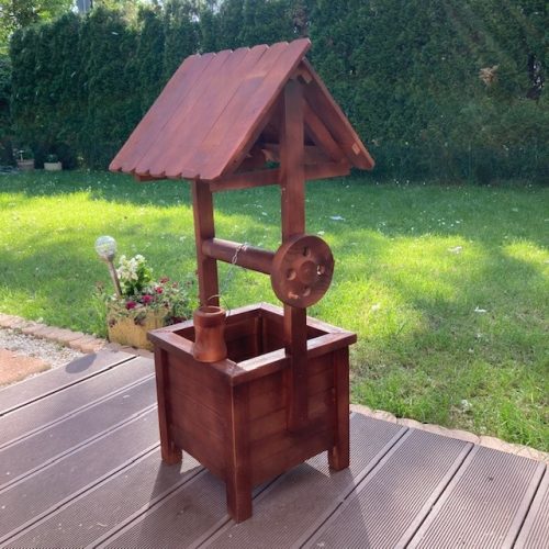 Fa kerekes kút 85 cm - vöröses barna