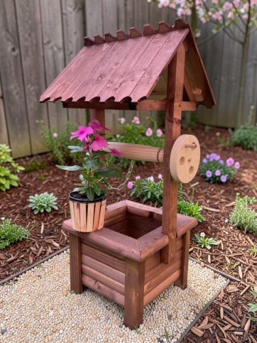 Fa kerekes kút 66 cm  