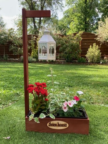 Szett 06. Talicska + gyertyalámpás virágláda - cseresznye