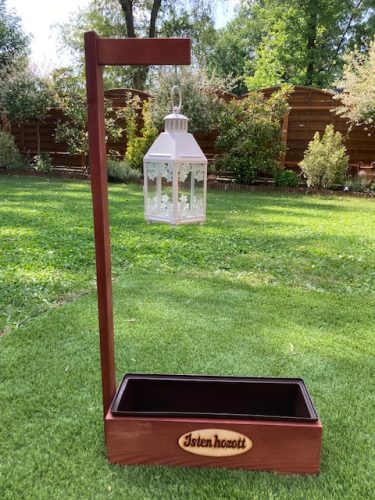 Szett 06. Talicska + gyertyalámpás virágláda - cseresznye