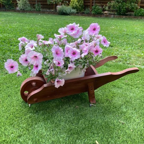 Szett 06. Talicska + gyertyalámpás virágláda - cseresznye