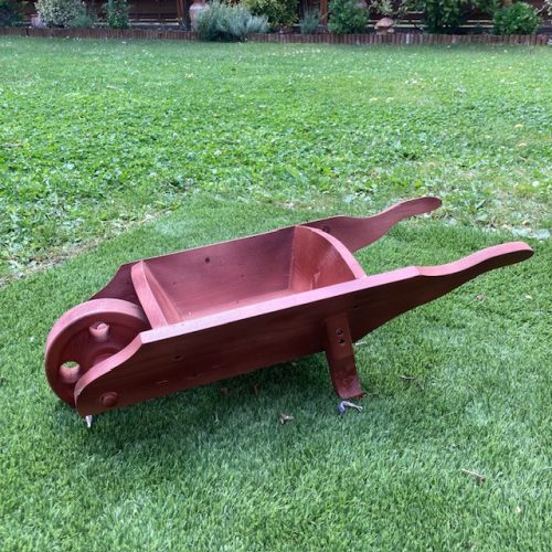 Szett 13.Talicska + kocka virágláda - cseresznye