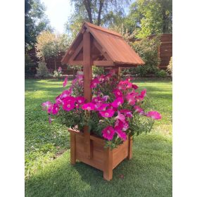 Ültető betétes kút   - dió barna