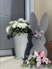 Nyuszi virággal fa dekoráció - 50 cm, SZÜRKE
