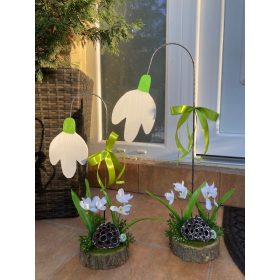 Hóvirág fa dekoráció