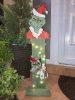 Kézzel festett fa Grincs figura I. – 91 cm;  kültéri és beltéri dekoráció 