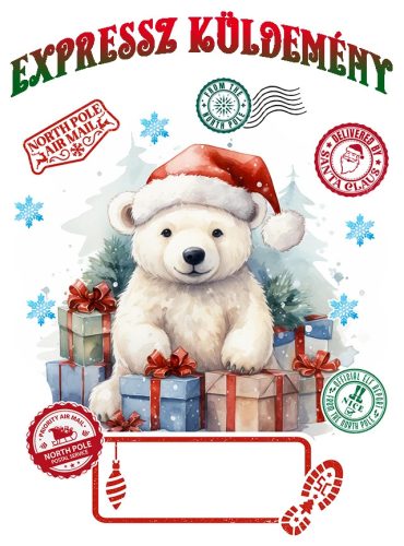 Mikulás zsák saját névvel V2. - JEGESMEDVE