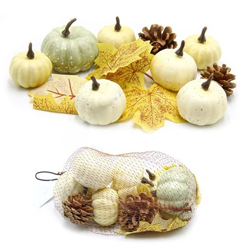 Őszi dekorációs csomag 13 darabos - bézs