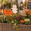 Halloween dekoráció akasztós - kerámia halloween tök, szellem, boszorkány sapka