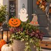 Halloween dekoráció akasztós - kerámia halloween tök, szellem, boszorkány sapka