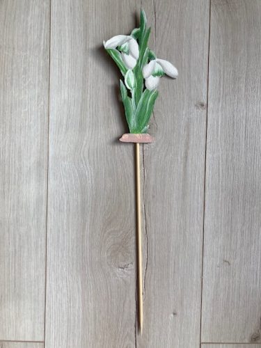 Kézzel festett hóvirág pálcás beszúró 