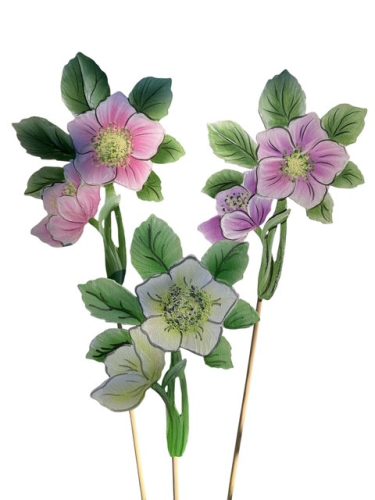 Kézzel festett hunyor pálcás beszúró 