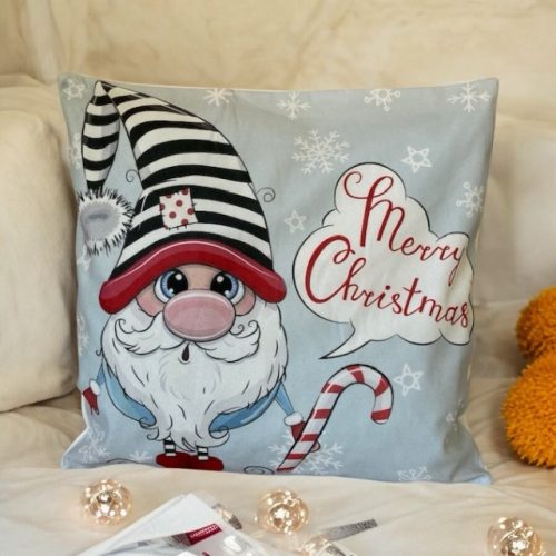 Karácsonyi párnahuzat manóval V2