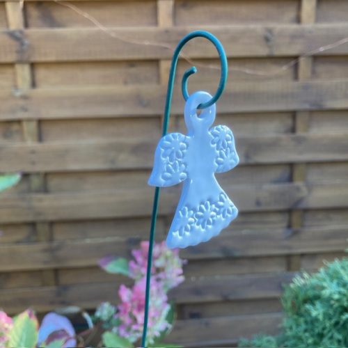 Kerámia angyal - fehér