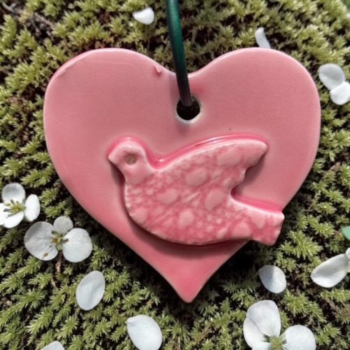 Kerámia SZÍV madárkával