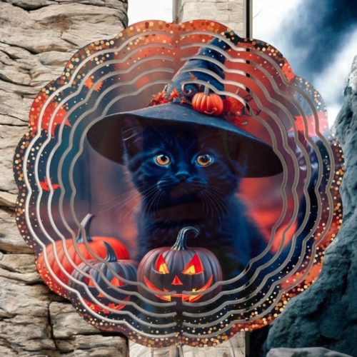 Szélforgó cicával és tökkel