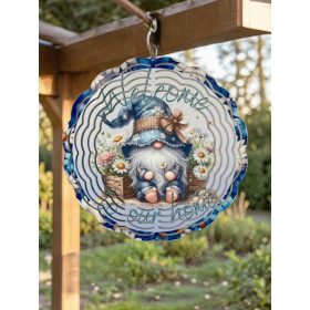 Szélforgó tavaszi manóval - kék