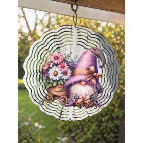 Szélforgó tavaszi manóval - lila