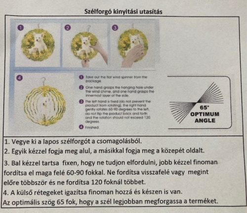 Szélforgó tavaszi manóval - lila