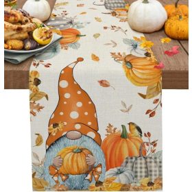 Őszi asztalterítő manóval