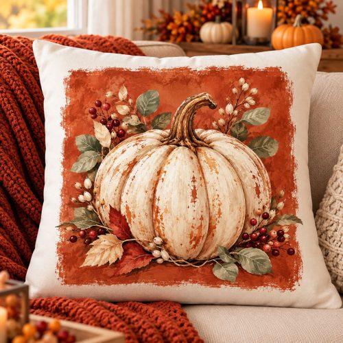 Őszi párnahuzat - óriás tök