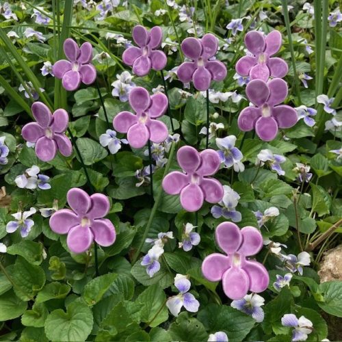 Ibolya - kerámia virág