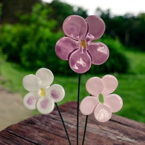 Kerámia virág - Ibolya