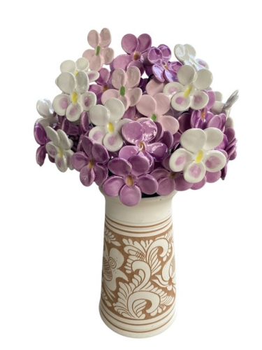 Ibolya - kerámia virág