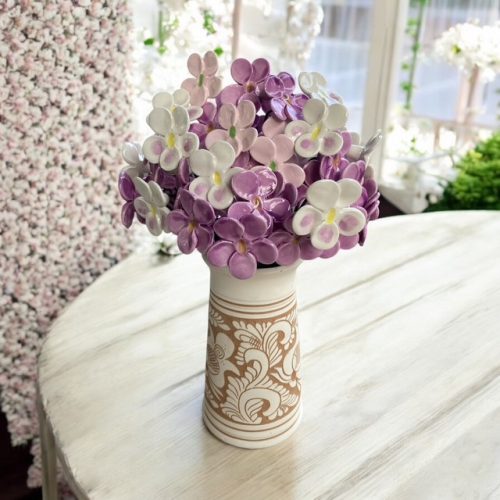 Ibolya - kerámia virág