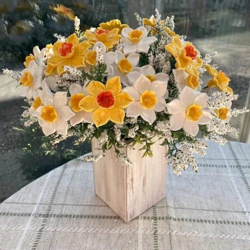  Nárcisz - kerámia virág