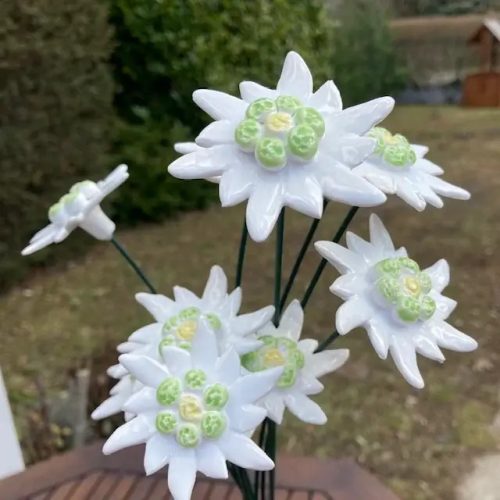 Havasi gyopár - kerámia virág