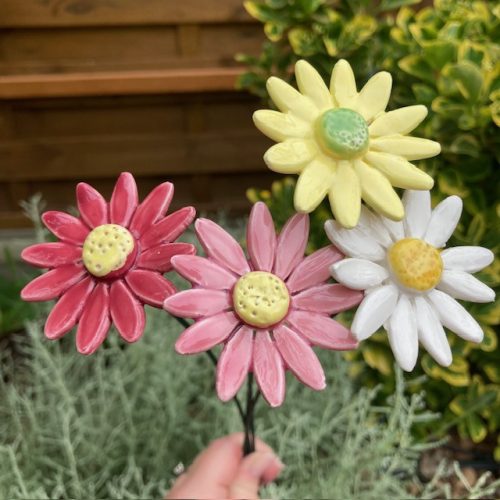 Réti margaréta - kerámia virág