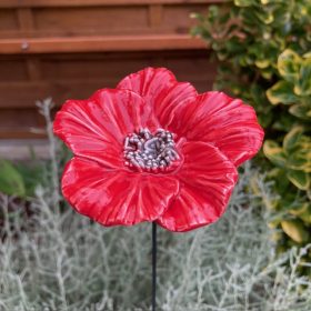 Pipacs (nagy) - kerámia virág