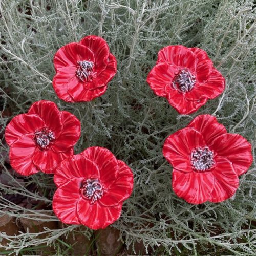 Pipacs (nagy) - kerámia virág